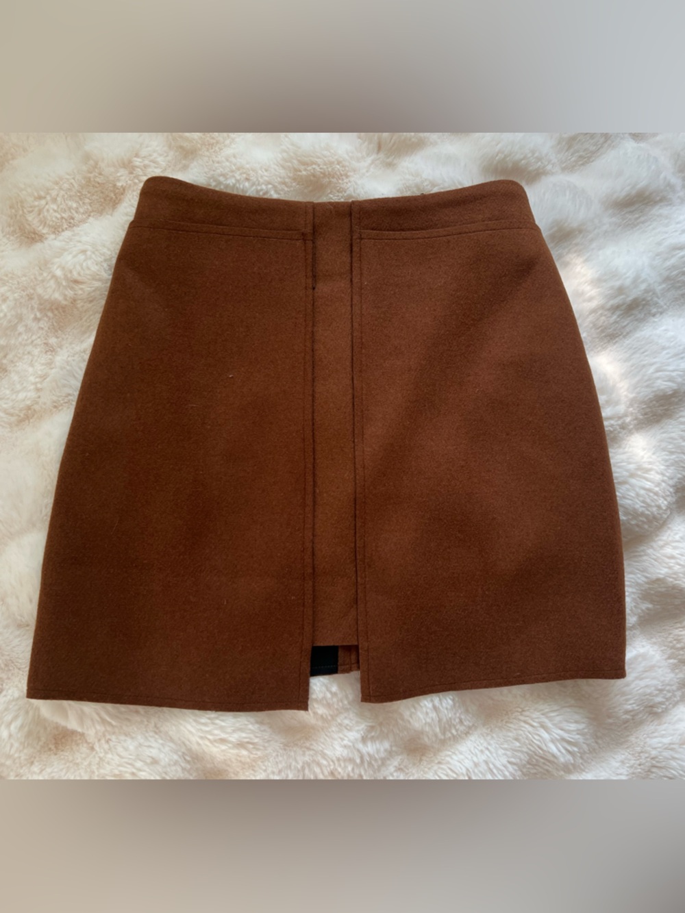 Chicwish Chestnut Brown Mini Skirt with Satin Lining
